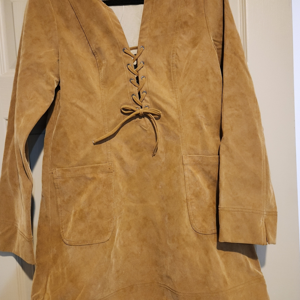 NWOT Free People Bradley Faux Suede Mini Dress Size Medium - Picture 3 of 9